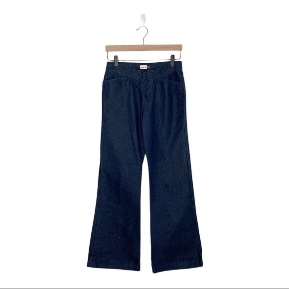 GAP Women's Wide Leg Jeans Size 2 Trouser Flare Dark Blue Vintage - Picture 1 of 9
